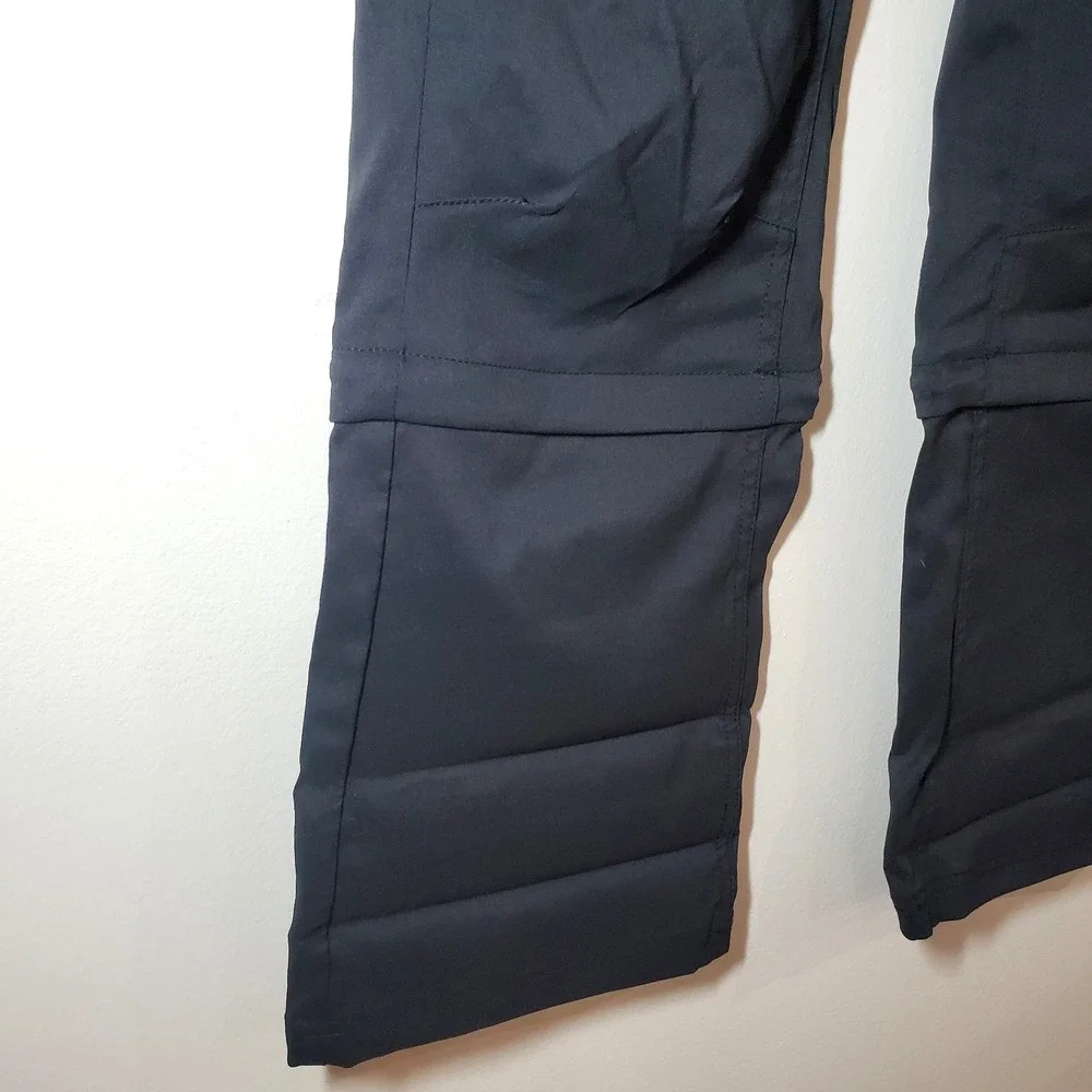 NWT Prana‎ Women's Black Cargo Convertible Pants to Capris size 8 short inseam